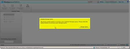 Updated Windows Azure Management Portal