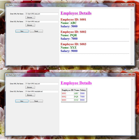 apply XSLT Stylesheet 