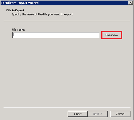 Export the Security Certificate Sharepoint