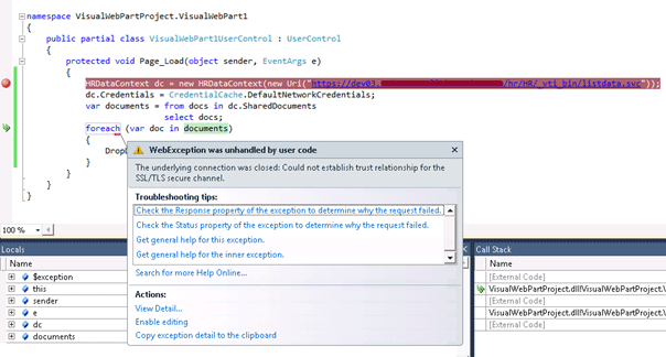 SSL/TLS secure channel