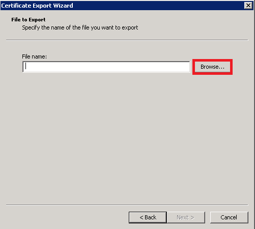 File to Export SSL