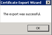 Certificate Export Wizard