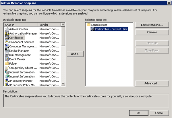 SSL/TLS secure channel Certificate