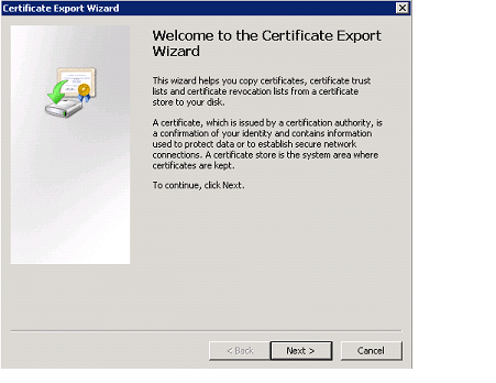 certificate expot wizart