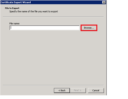 eexpot the file in mmc
