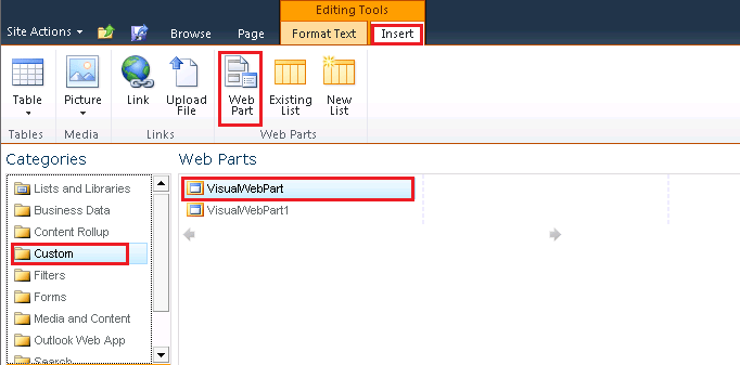 web part in sharepoint