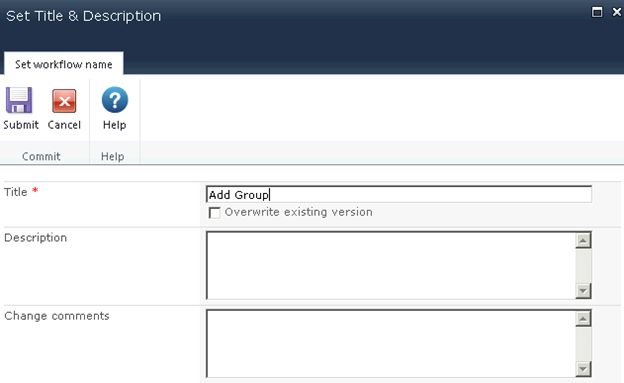 Description and Change Comments