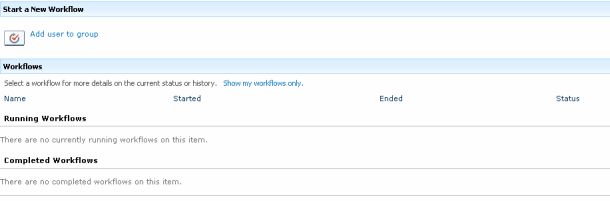 Add user to group workflow