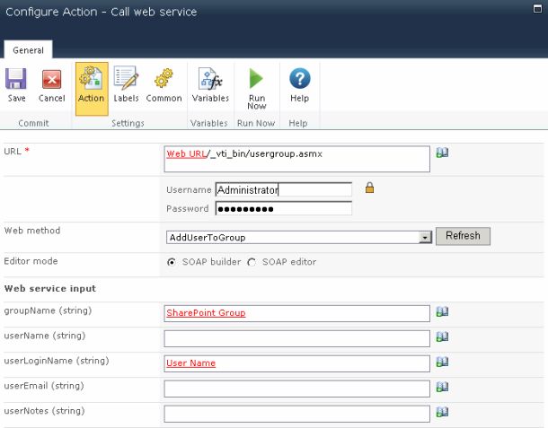 Configuration Action