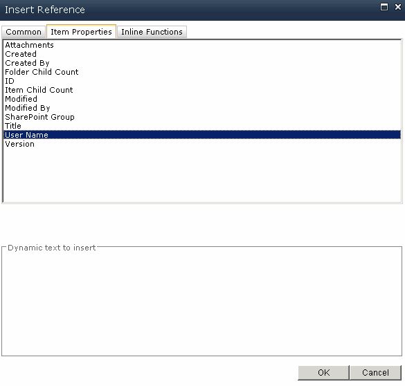  Select User Name from item Properties tab