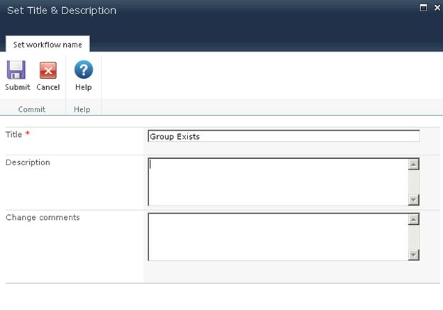 Title and Description in WorkFlow