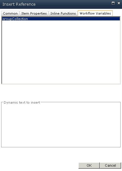 groupSelection in Workflow