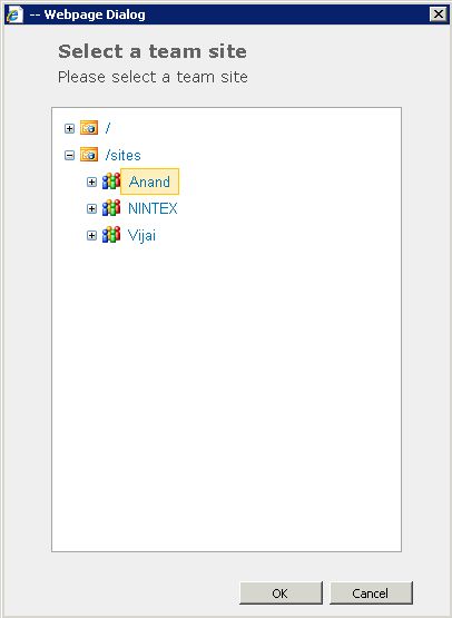Select Site in Workflow