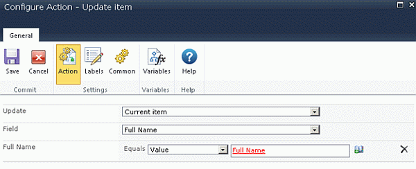 Set the value for workflow