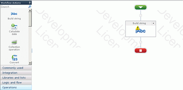 SharePoint Build String action
