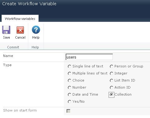 select the variable type