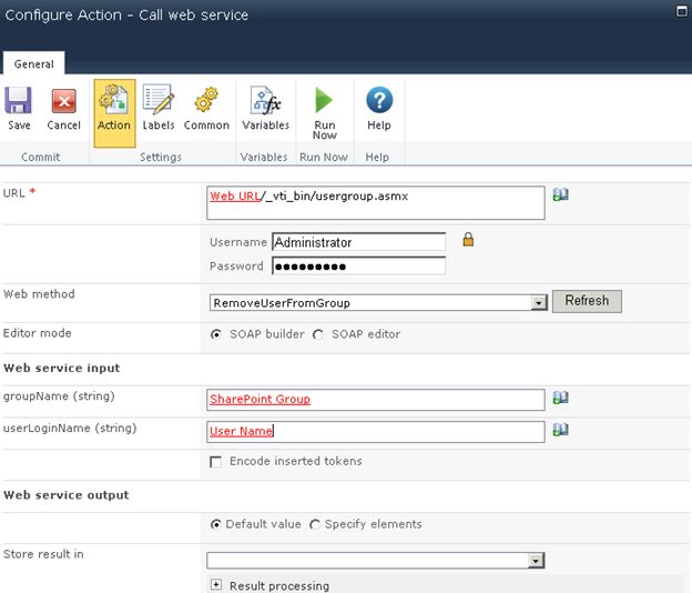 Configuration Action