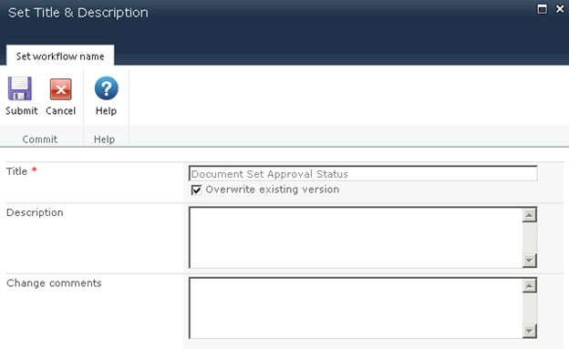 Description and Change Comments