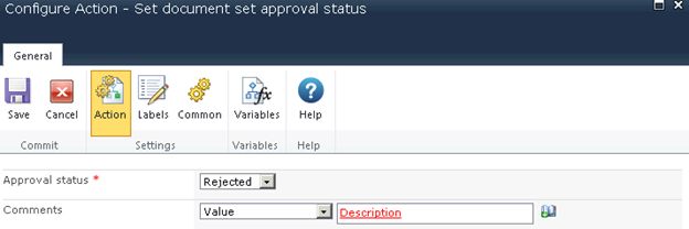 Set the approval status