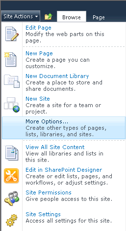 Create Web Part Page sharepoint