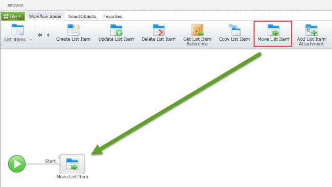 Move List Item step