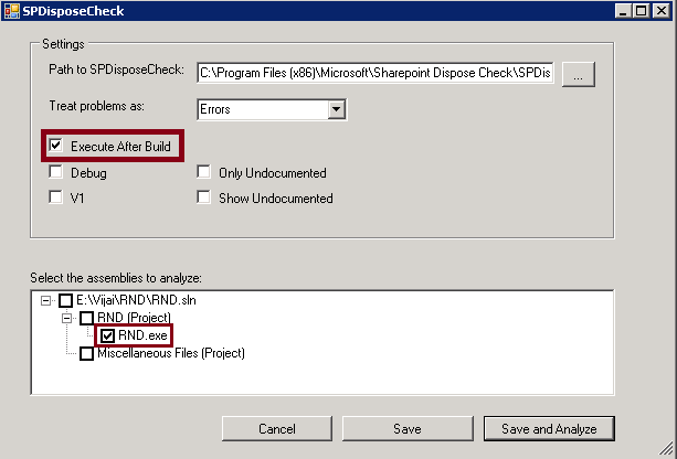 SharePoint Dispose Check tool