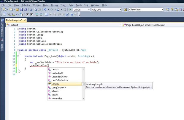 Intellisense