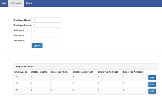 populated in text boxes