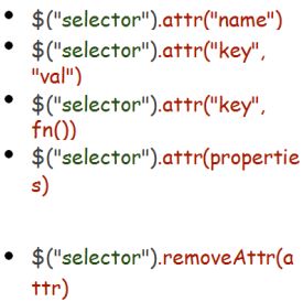Retrieve, Set and Remove Attributes