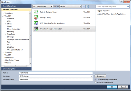 Workflow application