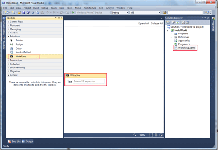 writeline activity in Workflow 4.0