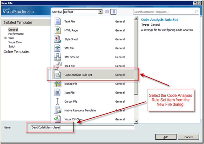 Code Analysis rule set