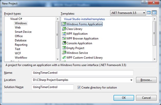 new Windows Application