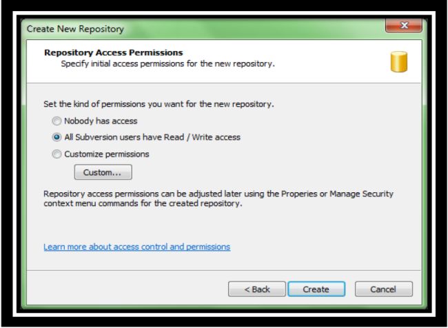 Repository Access Permission for new Repository