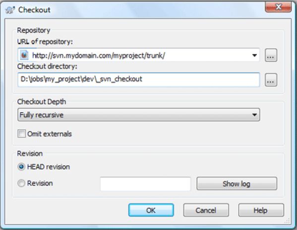 Creating a working copy