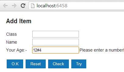 knockout validation in MVC