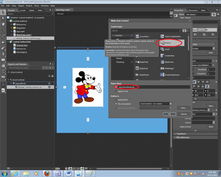Expression Blend button