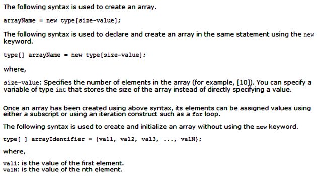 Array Syntax