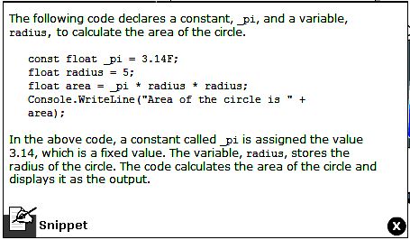 Constant Declaration