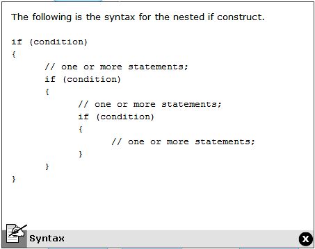 Nested If Syntax