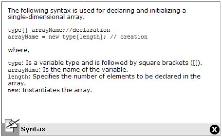 Single Dimention Array Syntax