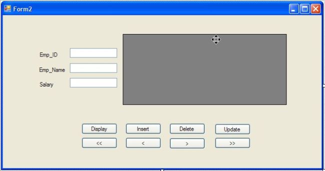 Window Form with Employee detail