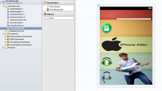 recorderview.xib-in-iPhone.jpg