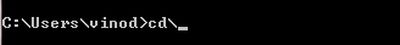 type command cd slash