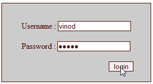 login form