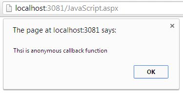 anonymous function to callback method