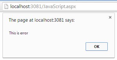 Exception in JavaScript