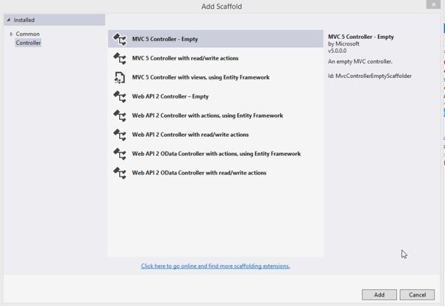 AddEmptyMVCController