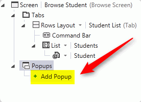 layout of web application