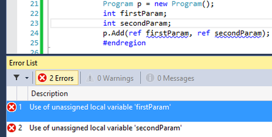 Use of unassigned local variable